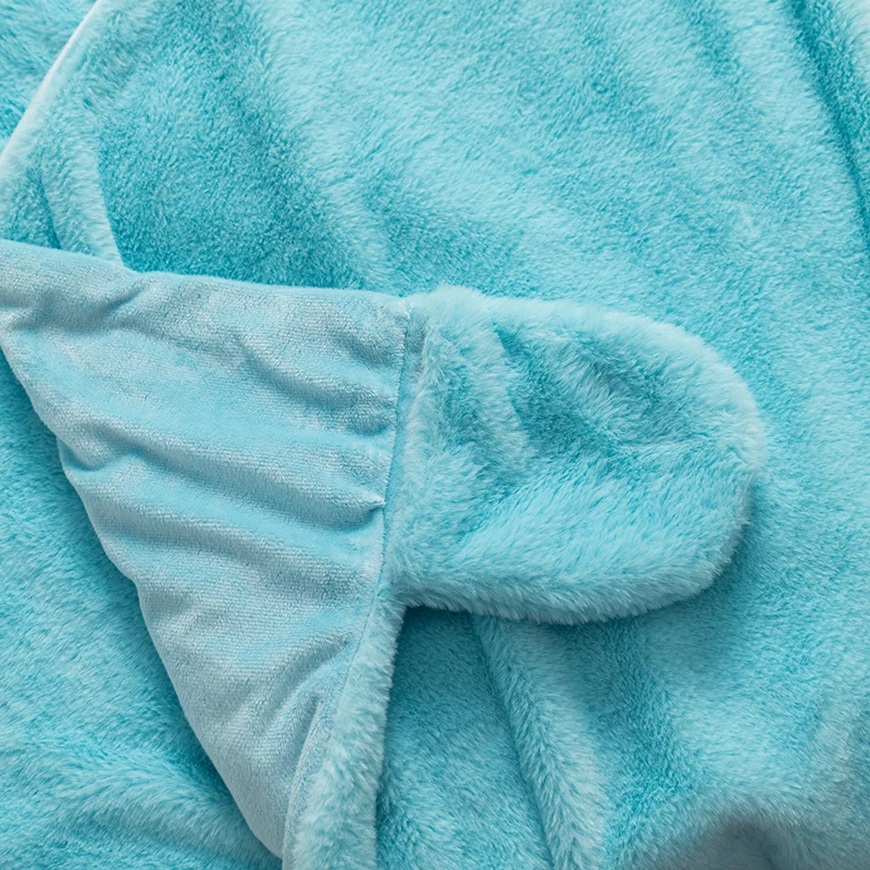 Sanrio Красивая плащ с капюшоном Hangyodon кавайное утолщенное теплое фланелевое одеяло