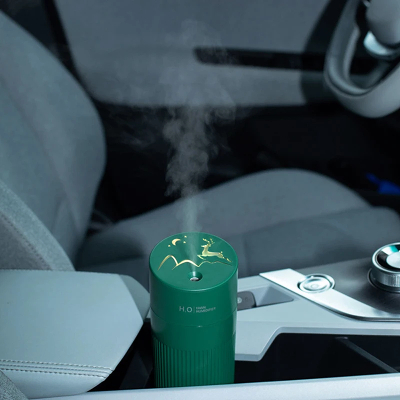 

Deer Mini Air Humidifier USB Portable Ultrasonic Humidifiers 420ML Electric Humidificador For Home Car Mist Maker Night Light