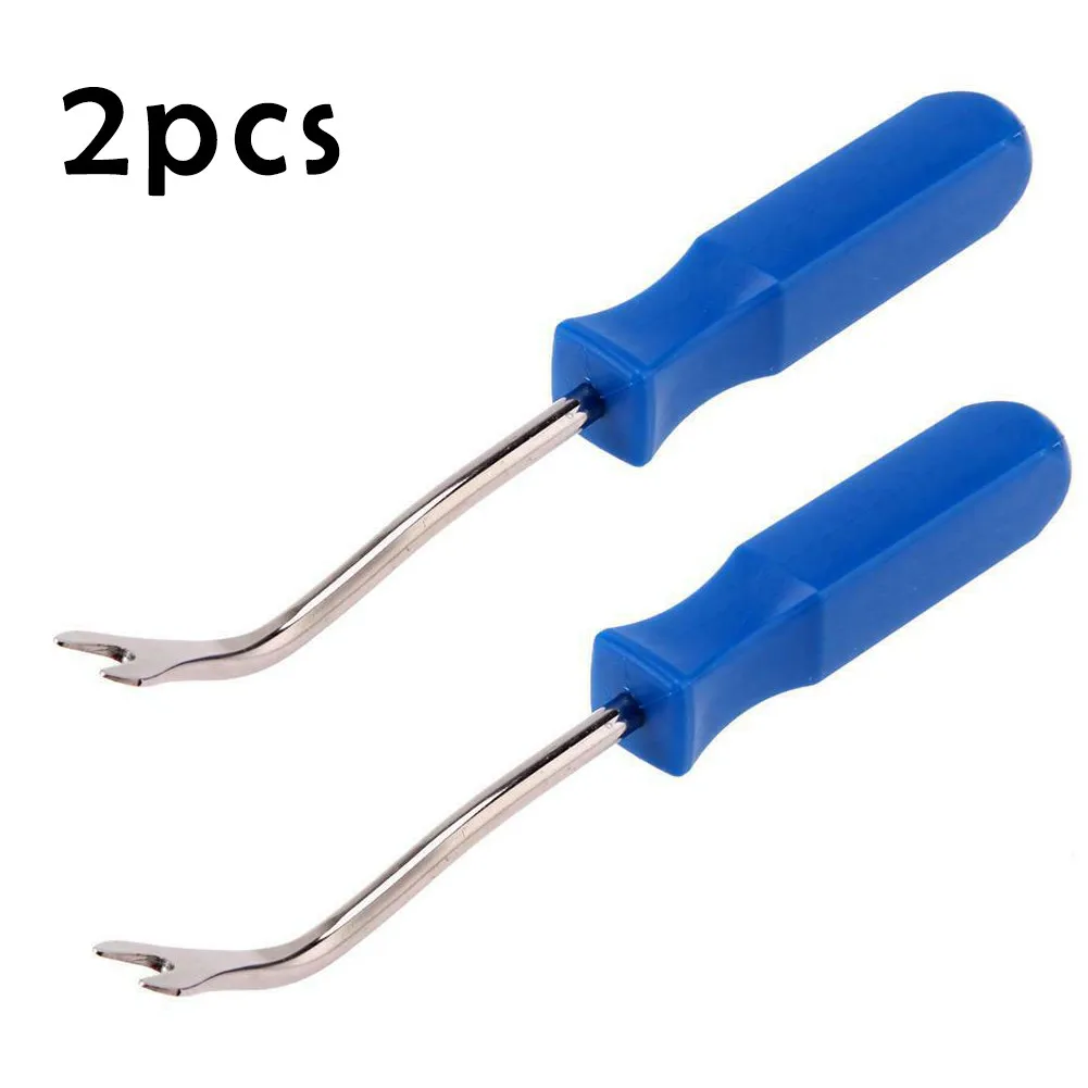 

2pcs Car Universal Door Interior Trim Clip Panel Upholstery Fastener Clip Remover Tool Screwdriver Nail Puller Accessories