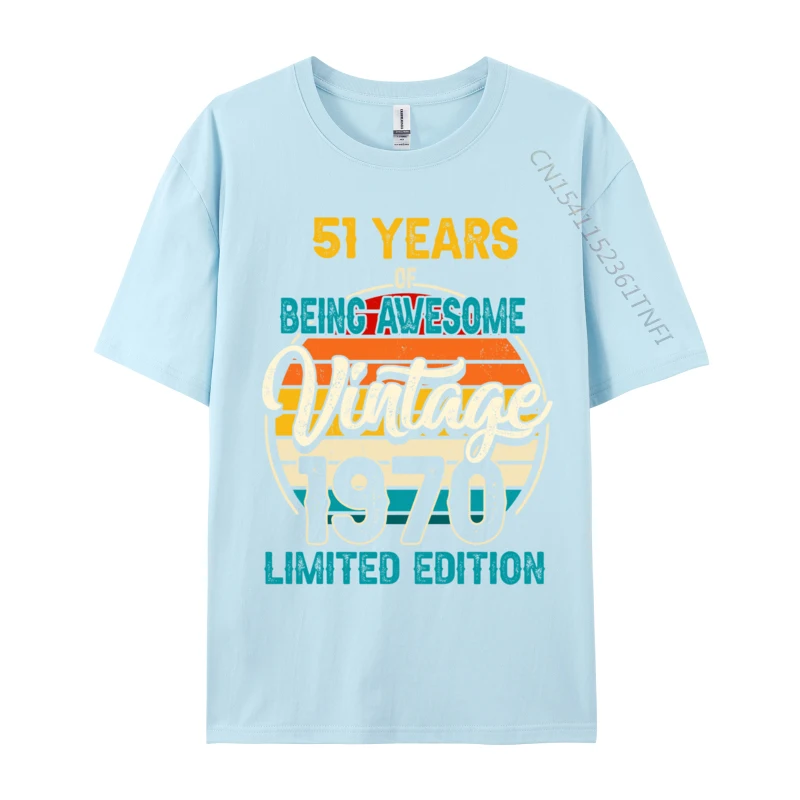Vintage Limited Edition 1970 Awesome Printing T Shirt For Men Fitness Tight Tops New Design Custom Tees