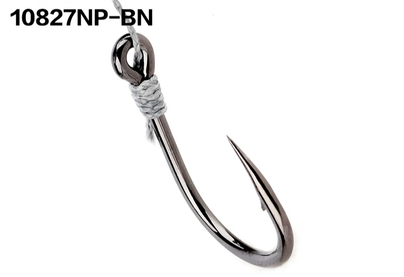Original Norway Mustad Hooks 10827 Sea Fish Hook 4X Strong Pesca Live Bait Barbed Iron Board Fishhook Jigbait Circle Claw Anzol