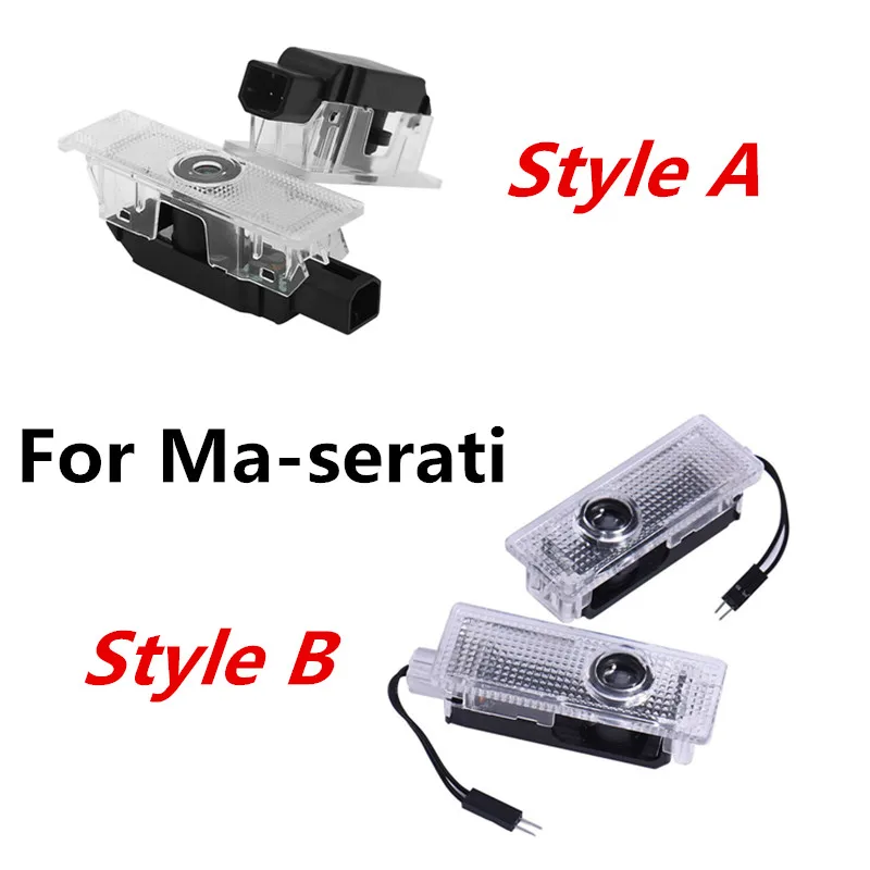 

2PCS Car Door Light Maserati Welcome Light Logo Lamp For Maserati Quattroporte GranTurismo GranCabrio Ghibli Levante Car Styling