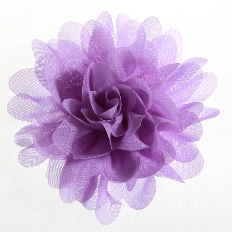 50 шт. 3 9 дюйма 8 см большие шифоновые цветы для девочек повязки на голову тканевые