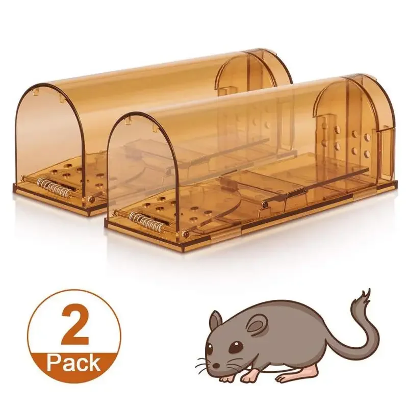 2 шт. умная самоблокирующаяся мышеловка безопасная прочная прозрачная бытовая