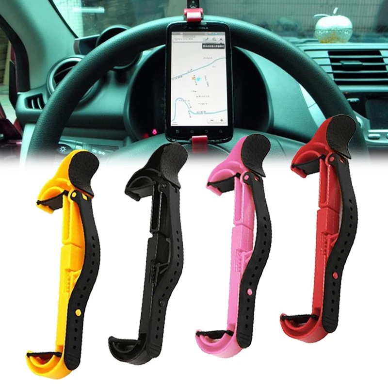 

Multifunction Universal Car Steering Wheel Phone Clip Holder Bike Car Interior GPS Part Bracket for iPhone Samsung Xiaomi Huawei