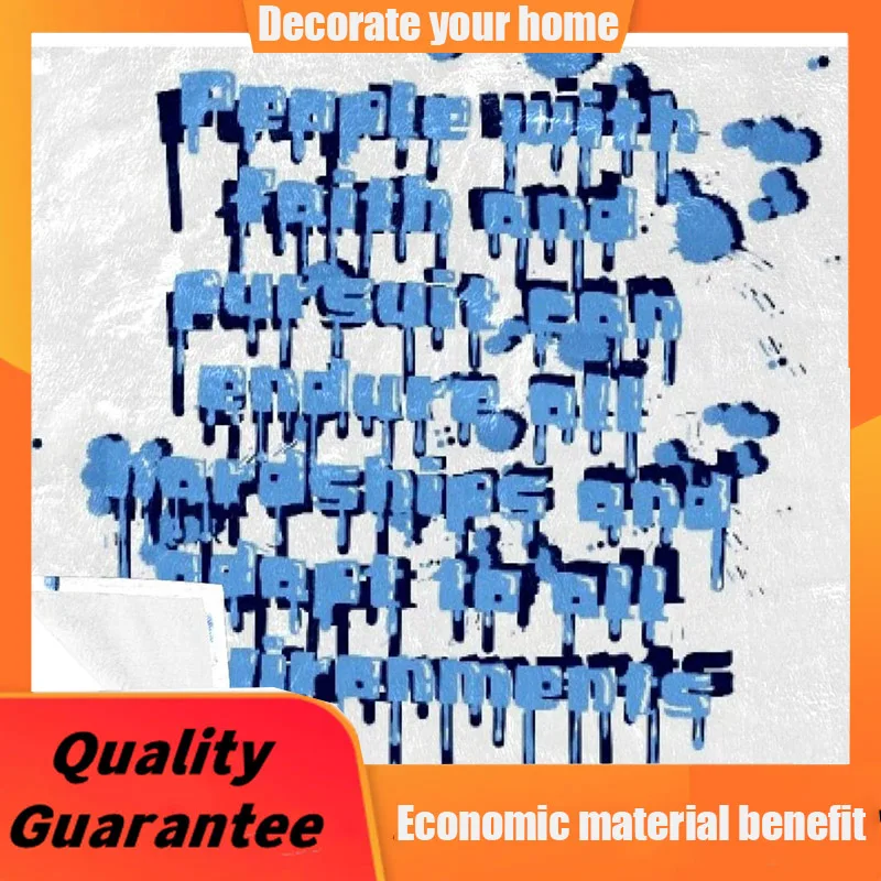 

Lightweight Blue Melting Letters Printing Fleece Warm Soft Cozy Throws Blanket throw blanket for sofa