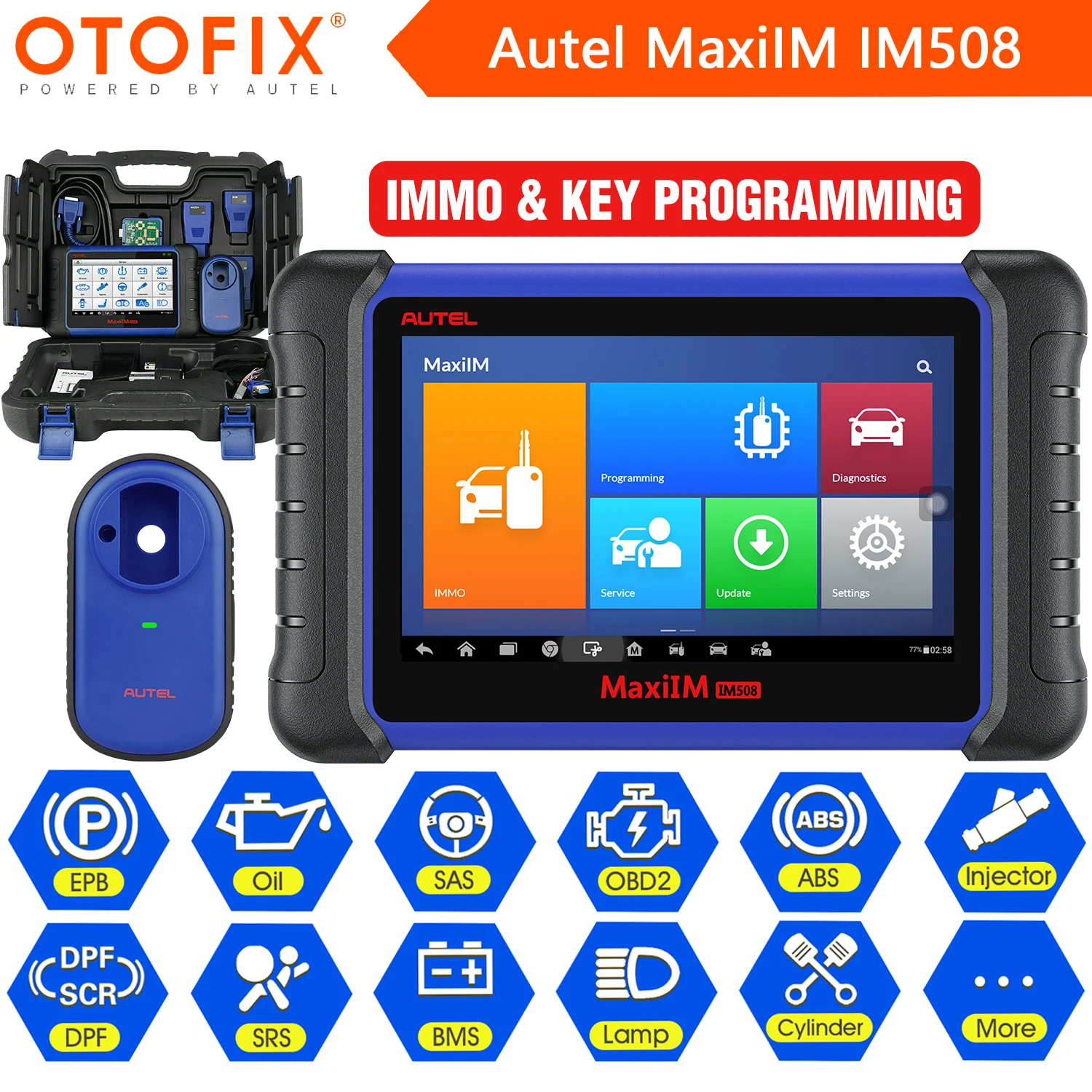 Autel MaxiIM IM508 инструмент для программирования автомобильных ключей Диагностика