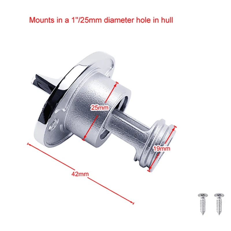 BSET MATEL 1 дюйм. Нержавеющая сталь 316 подвесная доска для лодки штепсельная Вилка
