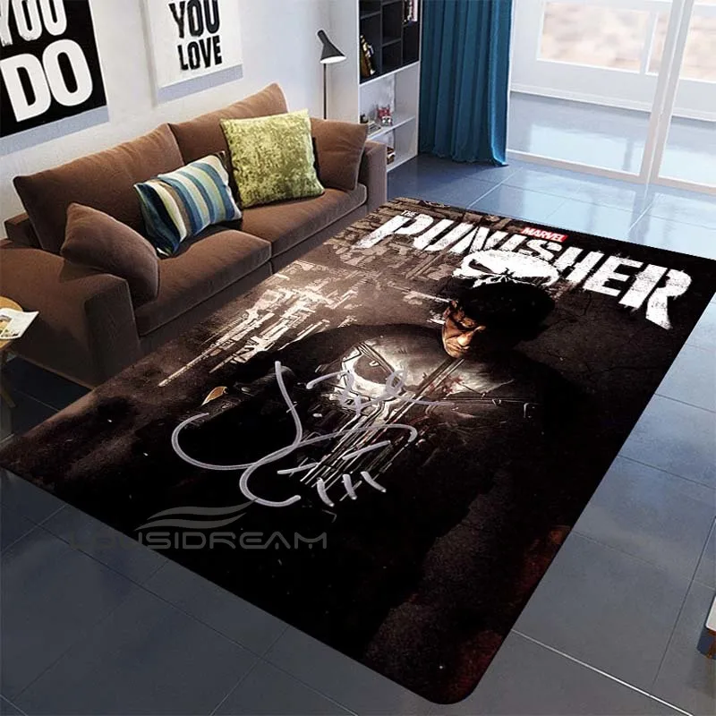 

Punisher Black Skull Area Rugs Living Room Home Rugs Rugs Bedrooms Bedside Pads Window Sofas Cloakroom Upholstery Fluffy Rugs