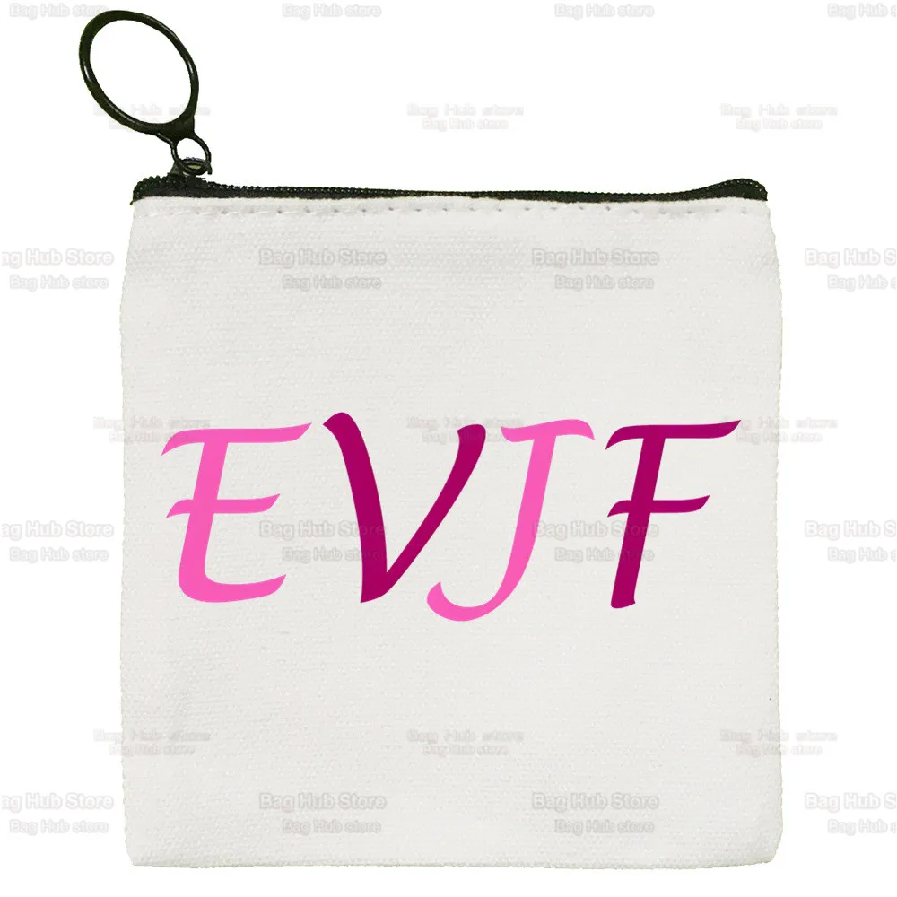Evjf Mini Coin Purse Canvas Future Mariee Student Wallet Team Bride Bachelorette Coin Case Zipper Female Wedding Party Key Case