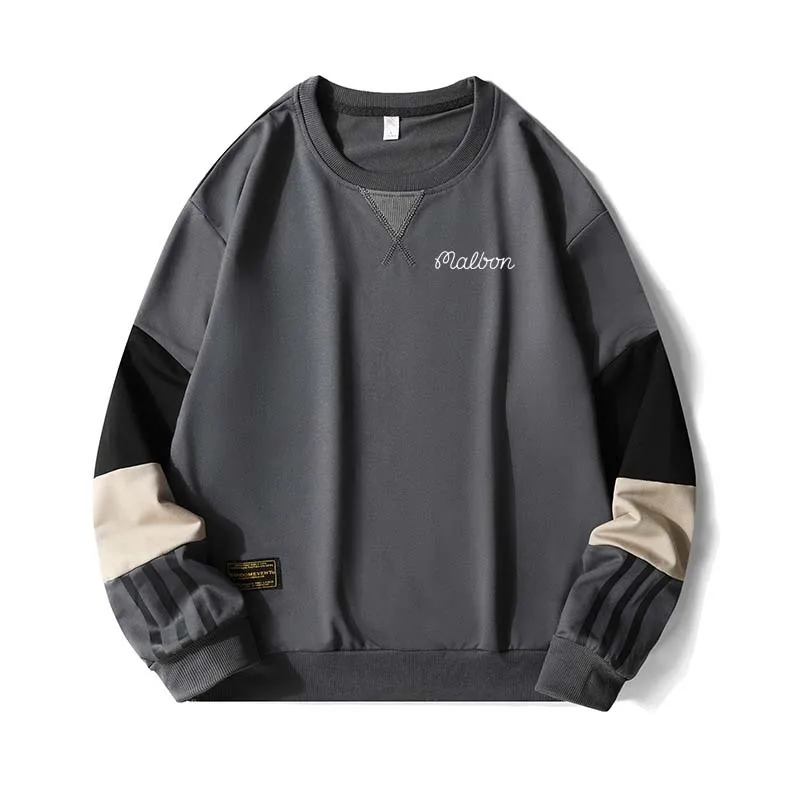 Men's Golf Malbon Casual Sweatshirts Hoodie Loose Pullover Long Sleeve Spring Autumn Men Pieces O-Neck Fashion Male 2023 M 5XL