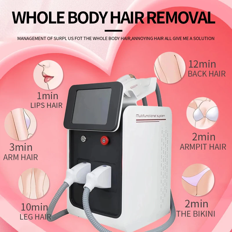 

RF Face Device Lift Skin Rejuvenation Salon Use Multifunctional 3 in 1 Diode Nd Yag OPT IPL Laser Hair/Tattoo Removal Machine