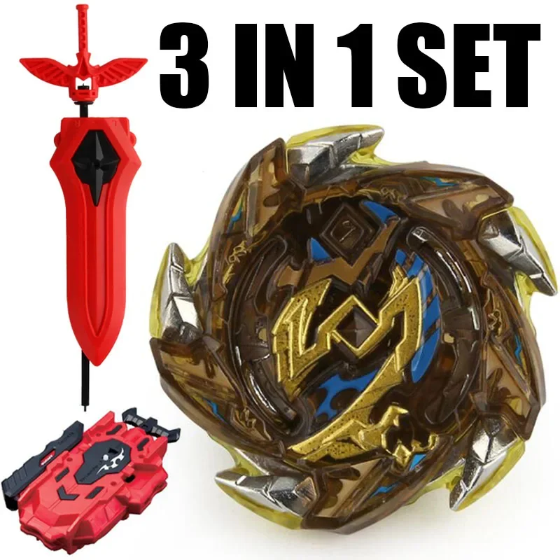Фото Набор для начинающих B-X TOUPIE BURST BEYBLADE Spinning Top Geist Fafnir Burst с пусковым устройством B-122 и новым пусковым устройством Sword LR №3