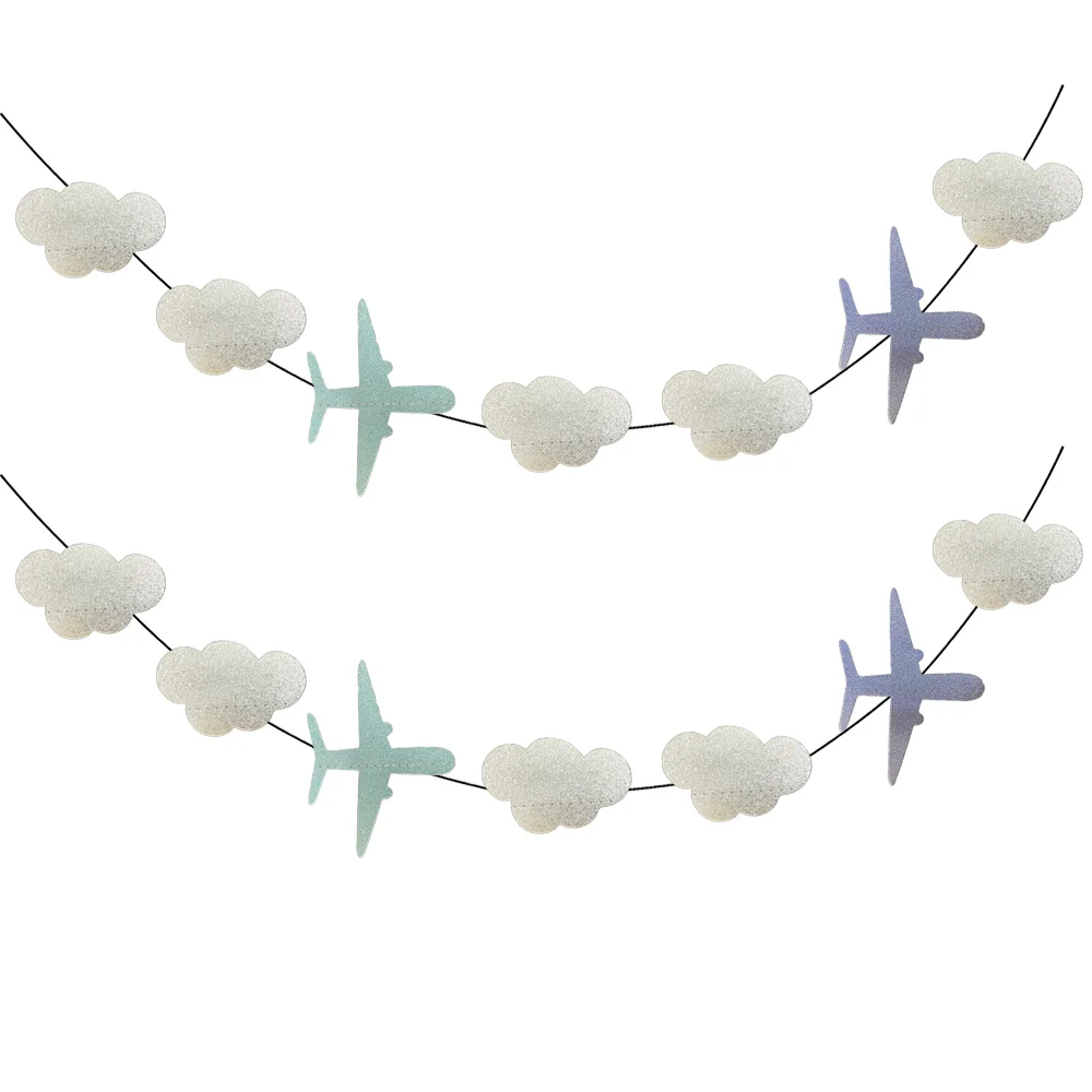 Самолет облака гирлянда блестящая бумага украшения для дня рождения фон