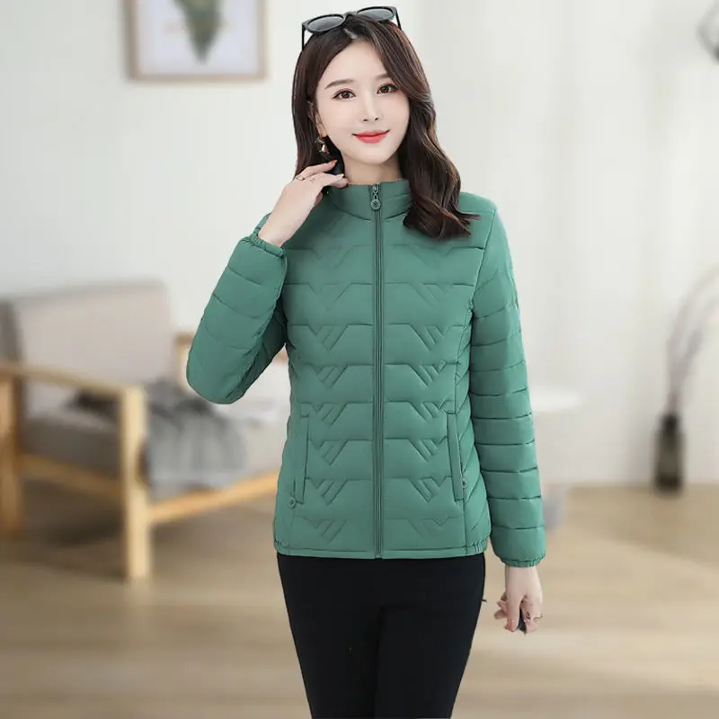 Women Jacket 2023 New Autumn Winter Fashion Parkas Female Thin Down Cotton Lady Casual Short Warm Loose Coat Ladies C05