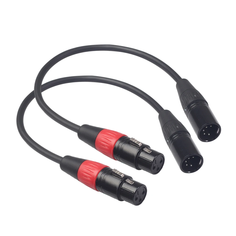 

2pcs XLR Cable 5 Pin Male to 3 Pin Female Extension Cables for Microphone Mixer Amplifier OFC Cannon Audio Cable