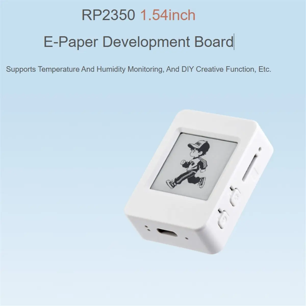 Плата разработки с сенсорным E-Paper дисплеем ABSY RP2350 1.54 дюйма, разрешение 200x200, двухъядерная, двухархитектурная, с аккумулятором (art.: 3920dc11f9459) - 3920dc11f9459