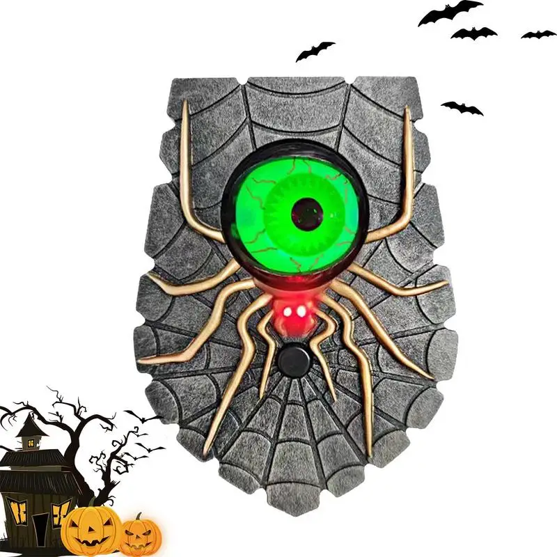 

Halloween One-eyed Doorbell Haunted Decoration Horror Props Glowing Eyeball Hanging Door Bell With Sound Hanging Doorbell