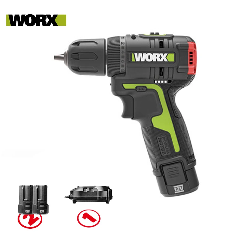 

WORX WU130X Electric Screwdriver Cordless Drill Brushless Motor 12V Battery 30N.m Torque akumatorny screwdriver