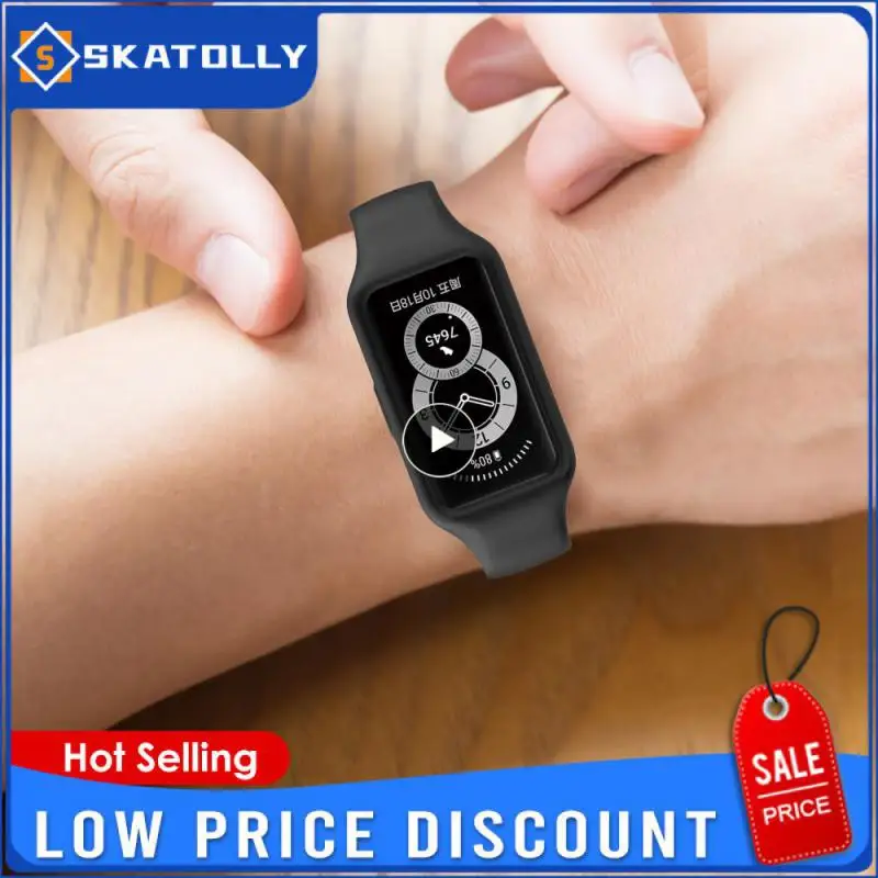 

1~10PCS Sports Replacement Wristband One-piece Glossy Strap Smart Watch Strap Bracelet For Huawei Band 6/honor Band6 Smart
