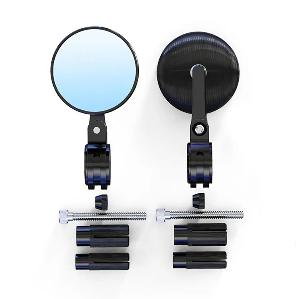 

Motorcycle Accessory Aluminum Alloy Handlebar Rearview Mirror Retro Round Blue Anti-Glare Side for Suzuki Honda Kawasaki Yamaha