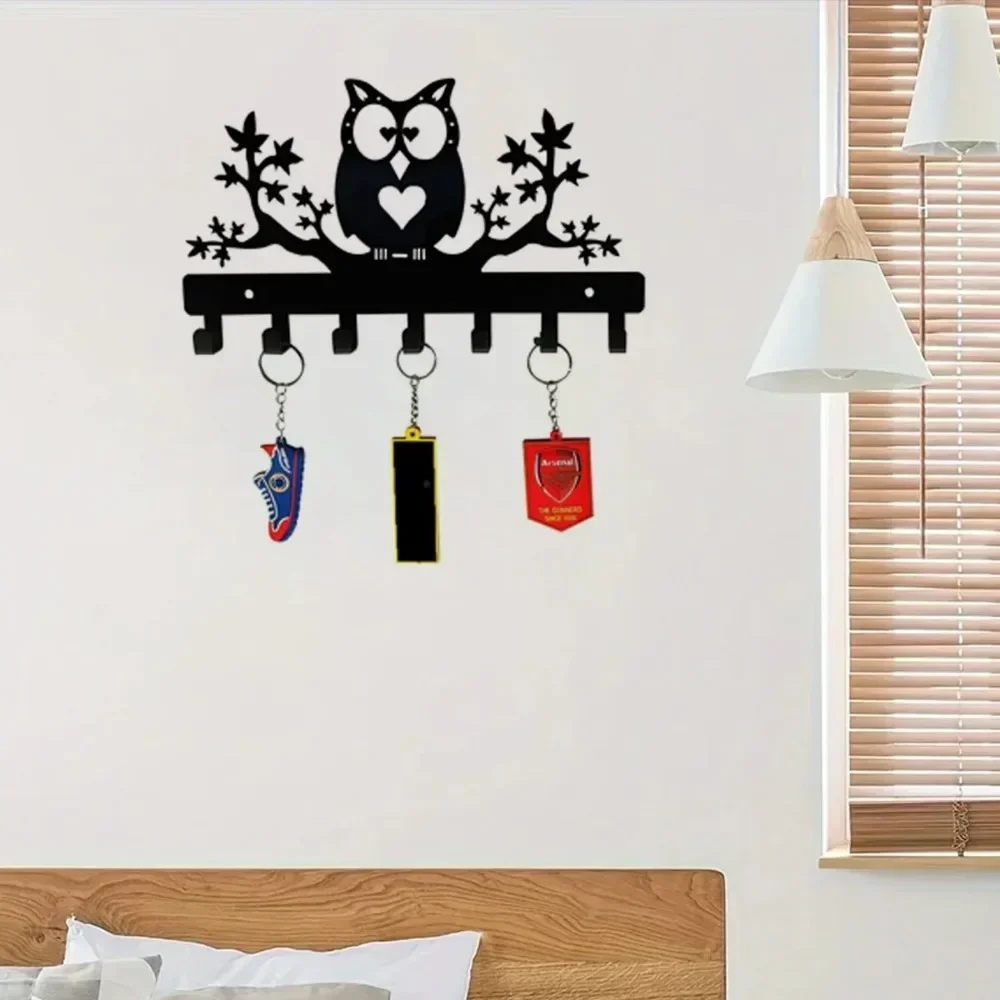 1 шт. Металлическая вешалка для ключей с совой на кленовых деревах — потрясающий