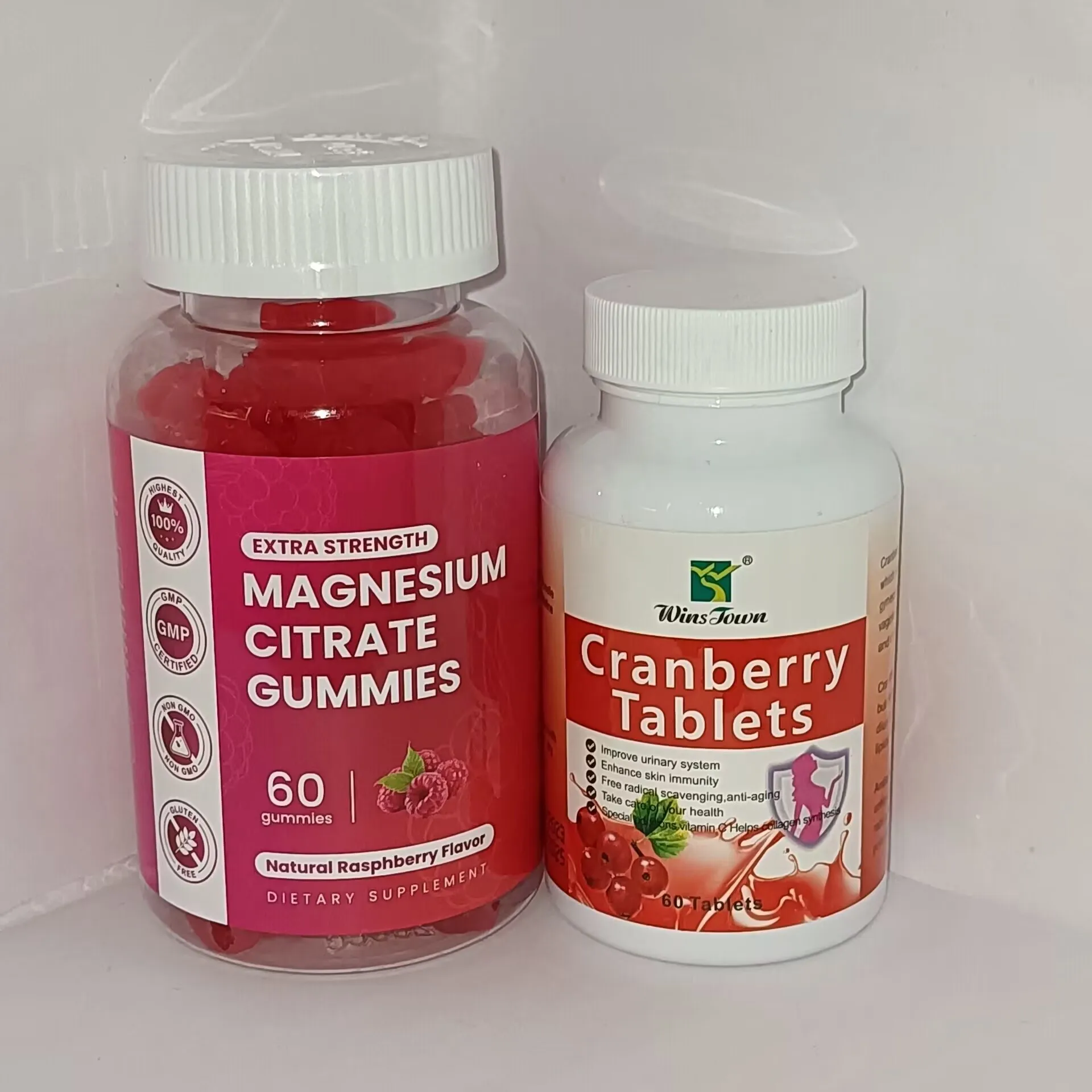 

glycine magnesium jelly+cranberry slices enhance skin immunity improve urinary system aid in carbohydrate metabolism in the body