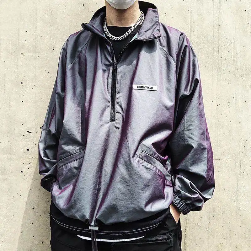 

ESSENTIALS Colorful 3M Reflective Autumn High Street Windproof Outdoor Sports Casual Jacket Coat