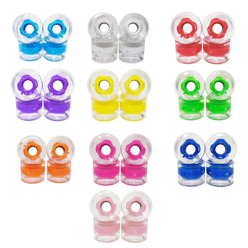 

4 шт. профессиональные модифицированные компоненты для роликовых коньков, Инлайн роликовые колеса, фитинги для скейтборда розового цвета