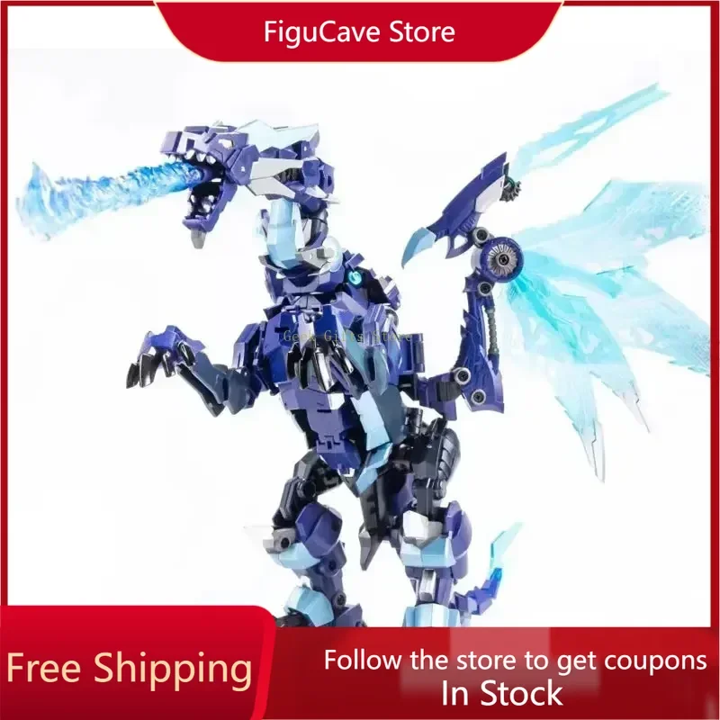 Фото Фигурка-трансформер Jinbao Blue Flame Dragon 8871B KO, модель PE DF07, аниме-фигурка, коллекционная модель, подарки №3