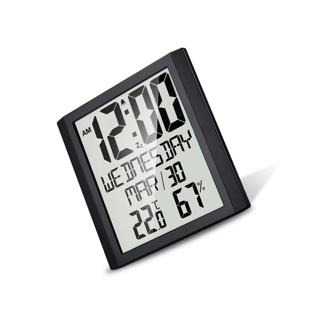 

Large Screen Digital Display Clock Wall Mounted Desktop Temperature Electronic Alarm Clocks Low Noise Time Home