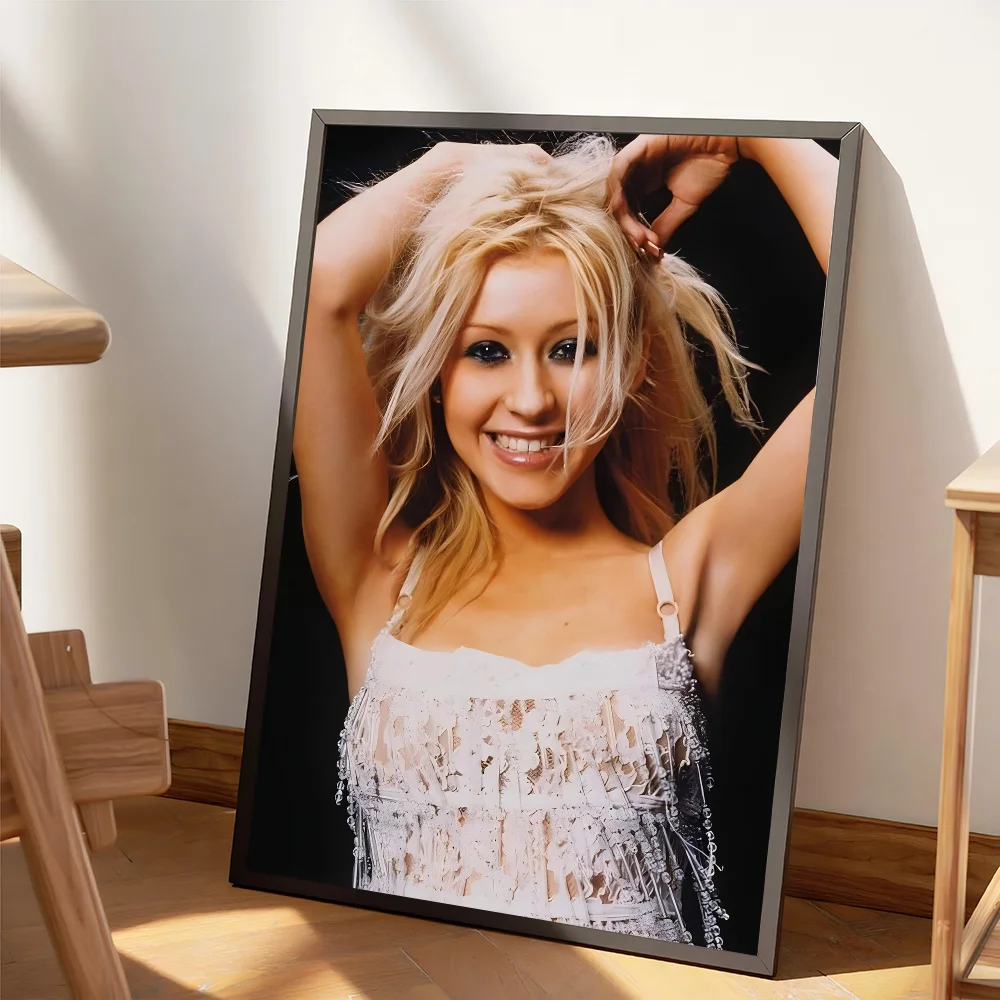Christina Aguilera Singer Classic Vintage Posters Whitepaper Prints Artwork Kawaii Room Decor