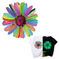 design patch for clothes sunflower glow in the dark display clothing iron on thermoadhesive patches luminous party runner