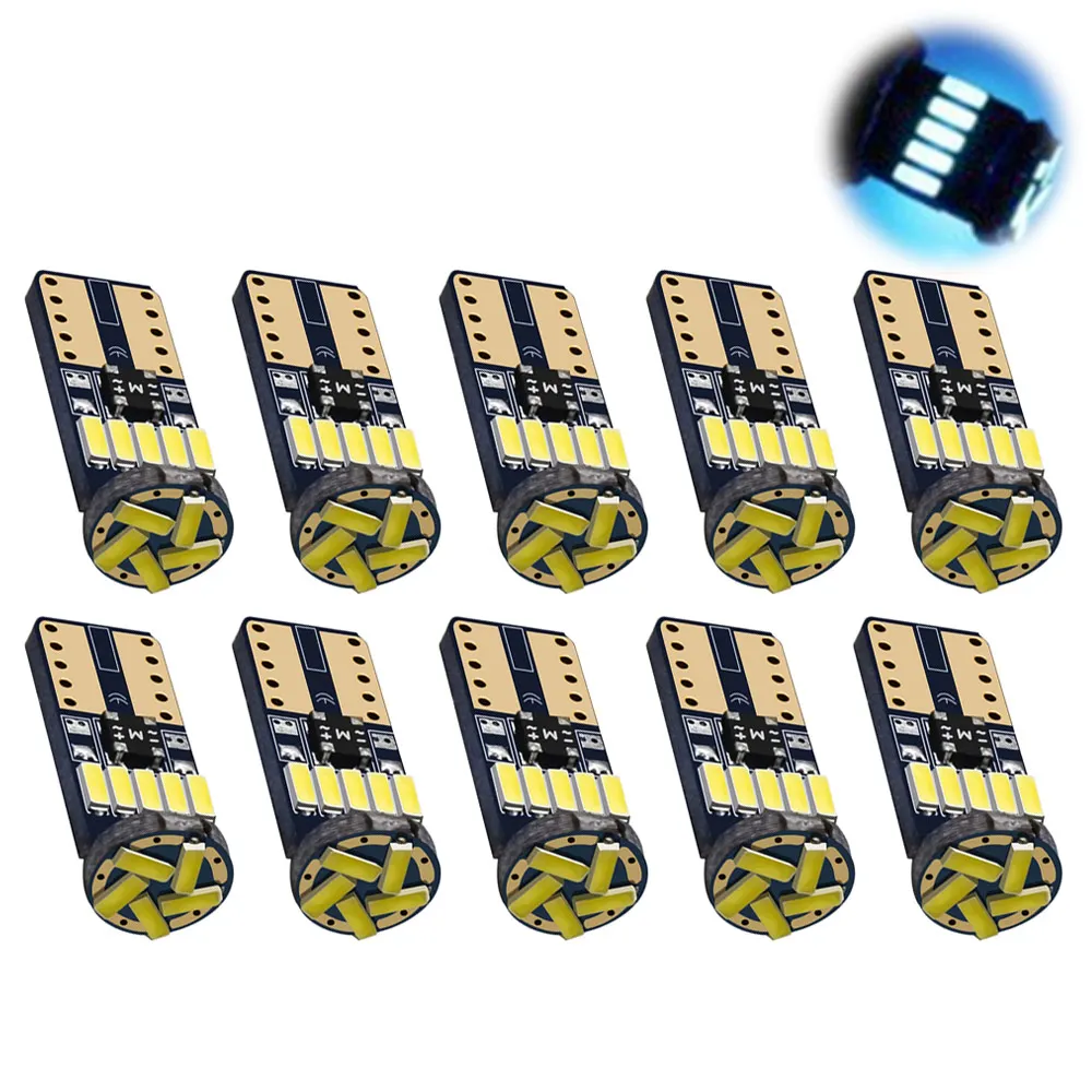 10 шт. супер яркие лампы для чтения номерного знака T10