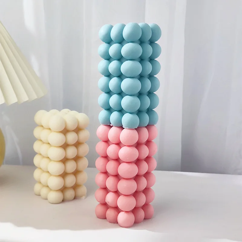 

Bubble Column Candle Silicone Mold for Handmade Chocolate Decoration Gypsum Aromatherapy Soap Resin Candle Silicone Mould