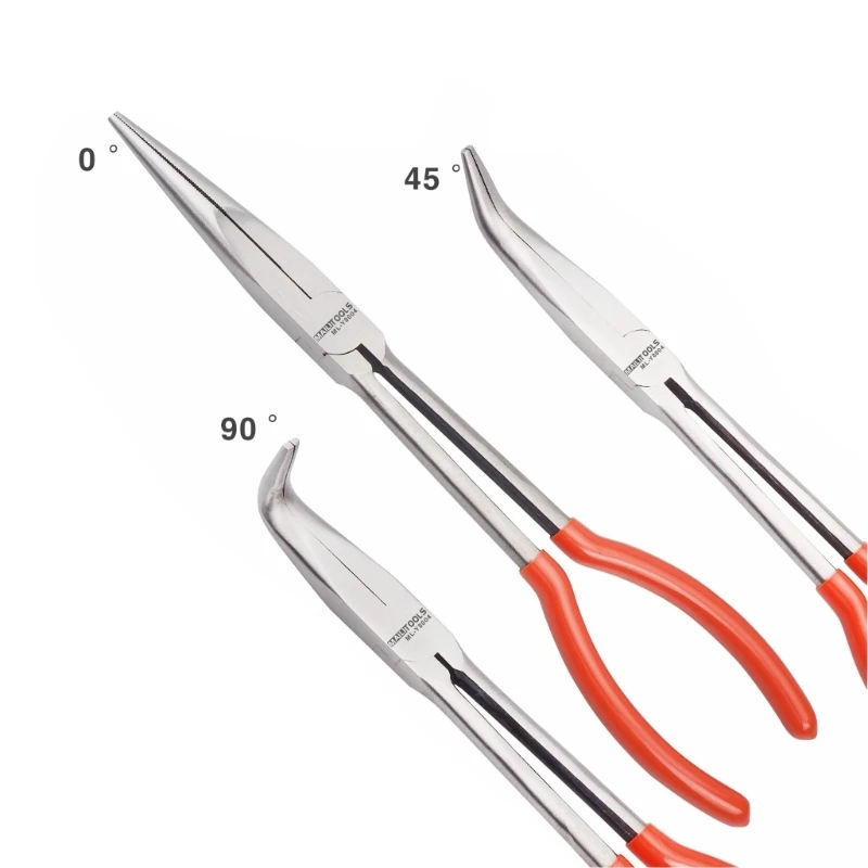 

Щипцы для тигеля с длинной ручкой, изогнутые плоскогубцы, длинные плоскогубцы, изогнутые плоскогубцы с прямым углом 45 и 90 градусов