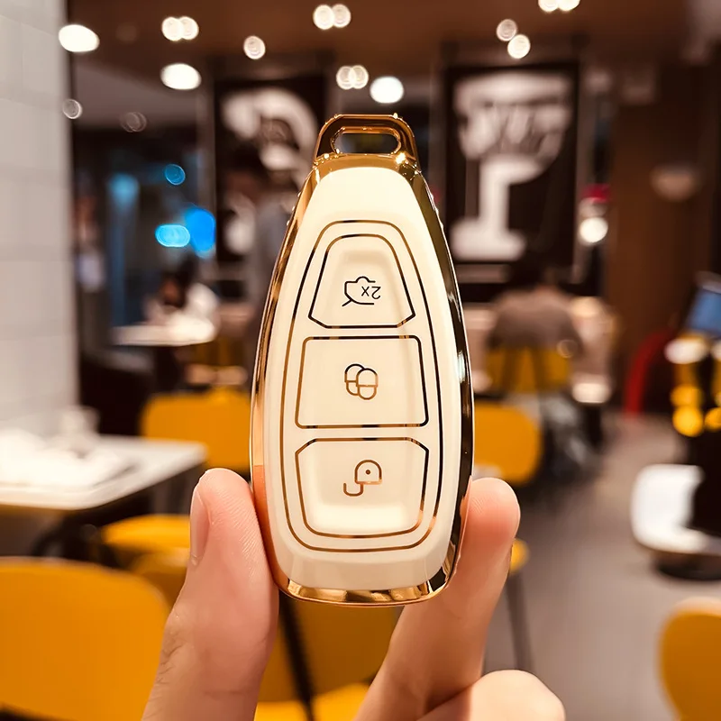 

New TPU Car Smart Key Case Cover Shell For Ford Focus 3 4 ST Mondeo MK3 MK4 Fiesta Fusion Kuga Ecosport Protect Fob Accessories