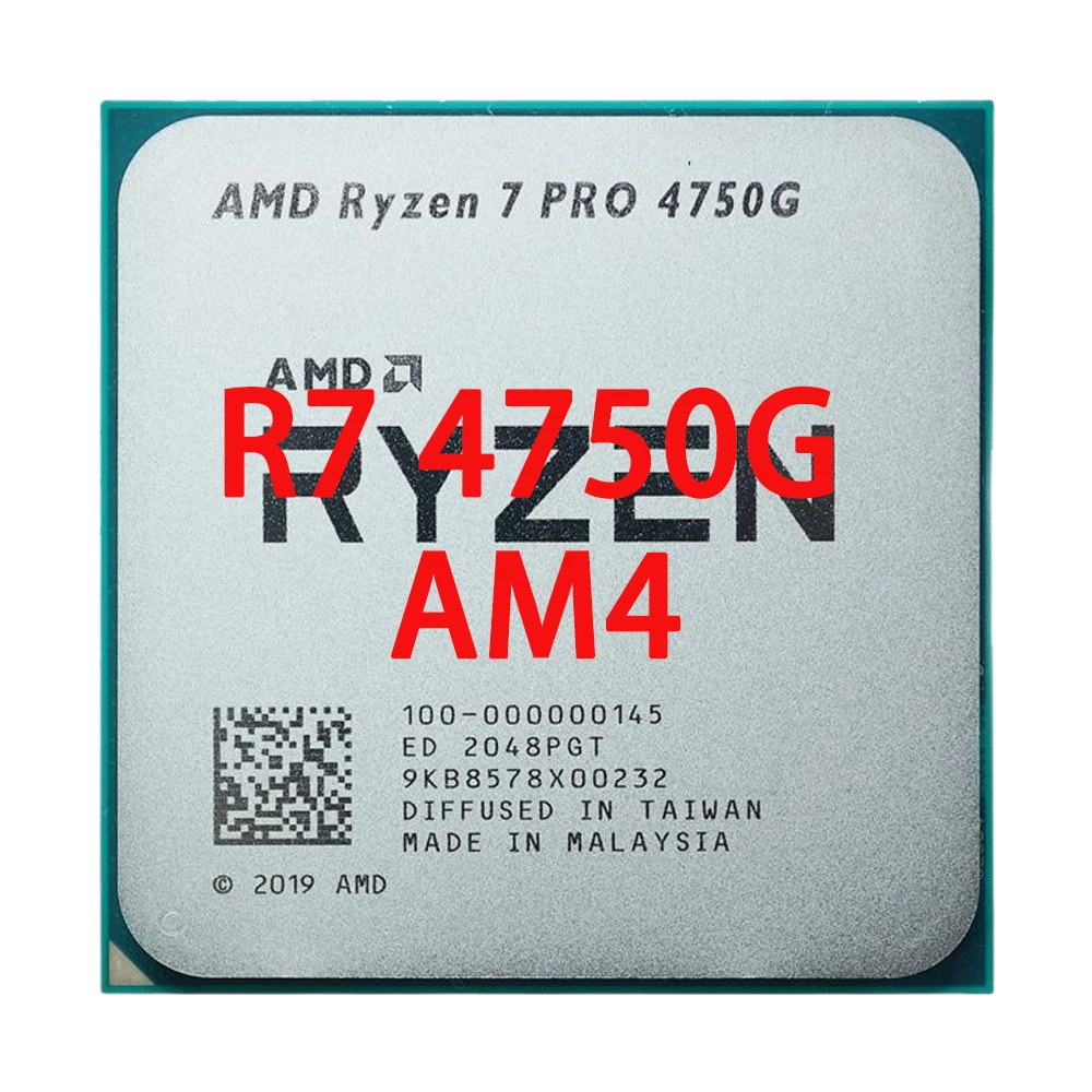 

AMD Ryzen 7 PRO 4750G R7 PRO 4750G 3.6 GHz Eight-Core Sixteen-Thread 65W CPU Processor L3=8M 100-000000145 Socket AM4