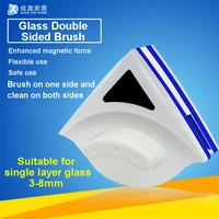 window glass double sided cleaning brush triangular magnetic glass wiper household care tool fish tank cleaner accessories
