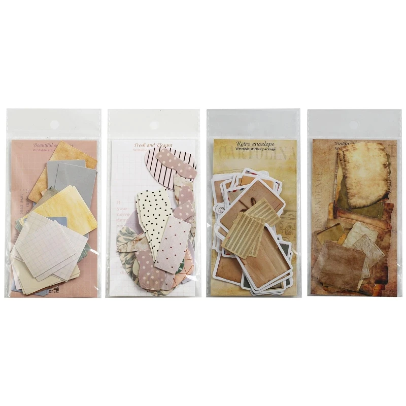 

Exquisite Retro Scrapbooking Stickers for DIY Scrapbooking Journaling Photo Albums Planners Diary Notepad 45 Sheets/Pack 85DD