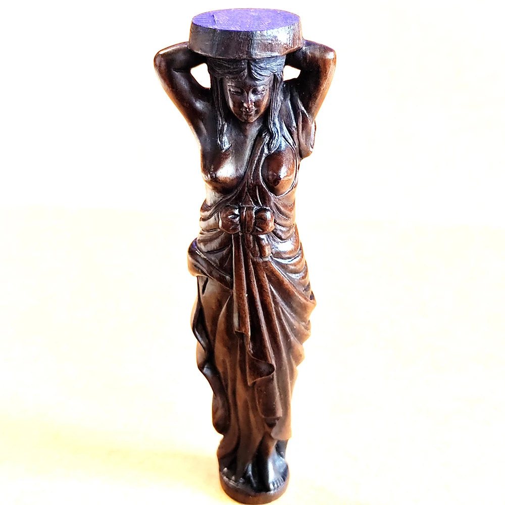 

Y8602 -20 лет, высота 11,5 см, Статуэтка из металлической древесины для рук-красивая женщина
