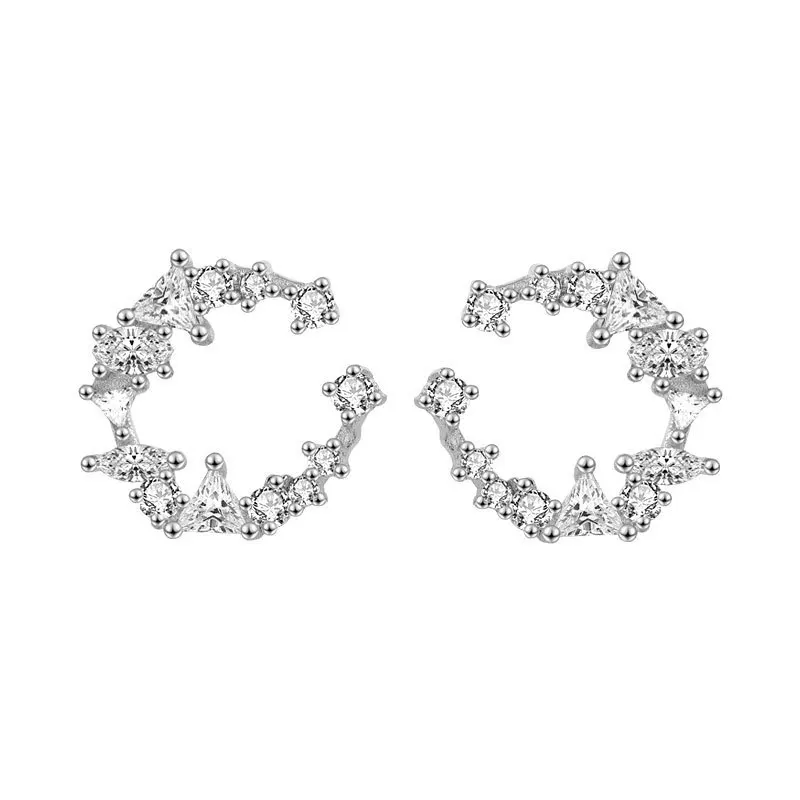 

Серьги из серебра 925 пробы с цирконом для девочек, милые модные серьги LVB76