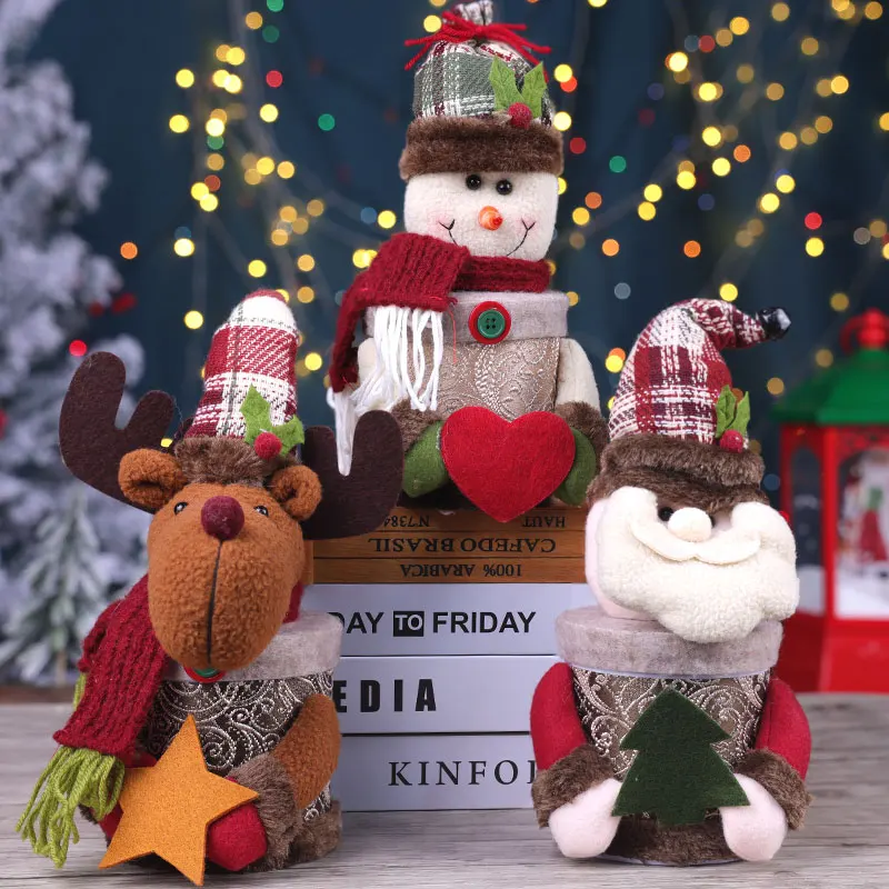 3 шт. Рождественский мешок с яблоком Рождественская кукла подарочная сумка