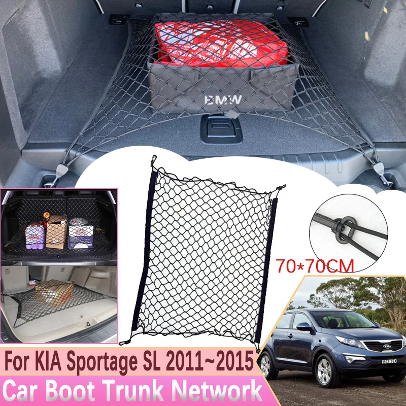 Car Trunk Network Hooks for KIA Sportage SL 2011 2012 2013 2014 2015 Elastic Mesh Net Cargo Organizer Storage Auto Accessories