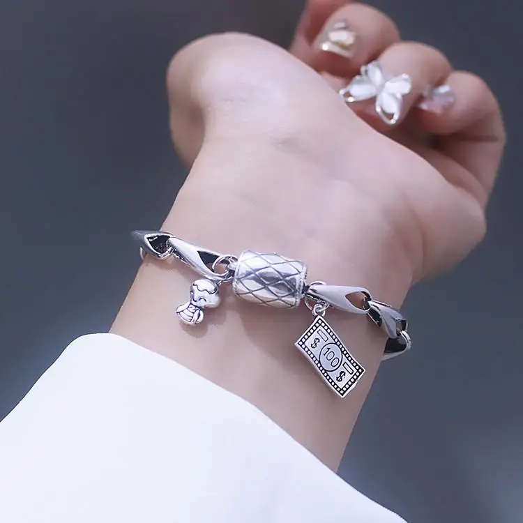 Змеиный год скоро богатый стерлингового серебра зодиакальный судьбы модный ромб