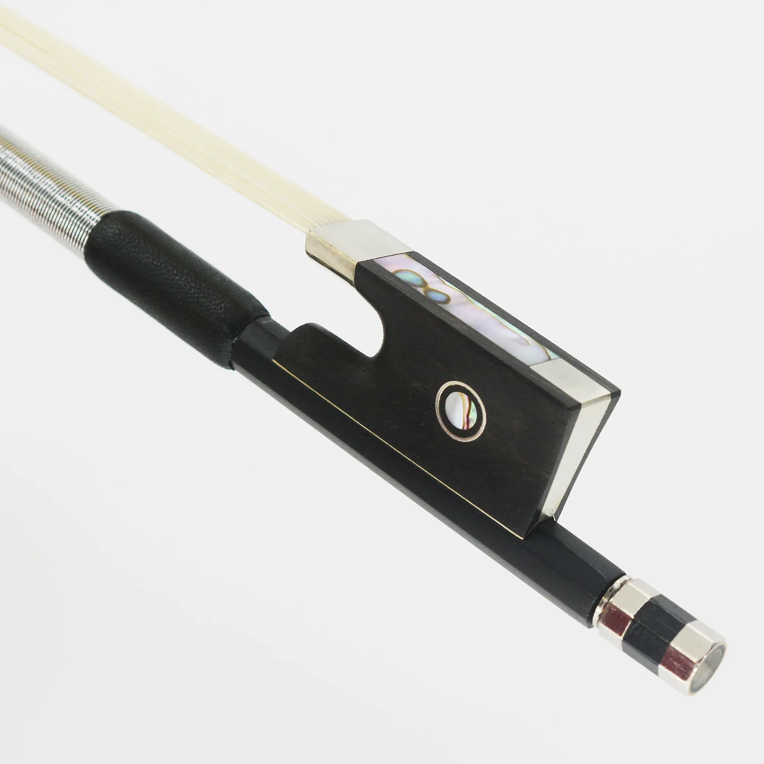 FREE SHIPPING 5 Sizes Black Carbon Fiber VIOLIN BOW Good Quality Ebony Frog White Violin Bow Hair Violin Parts Accessories 100V