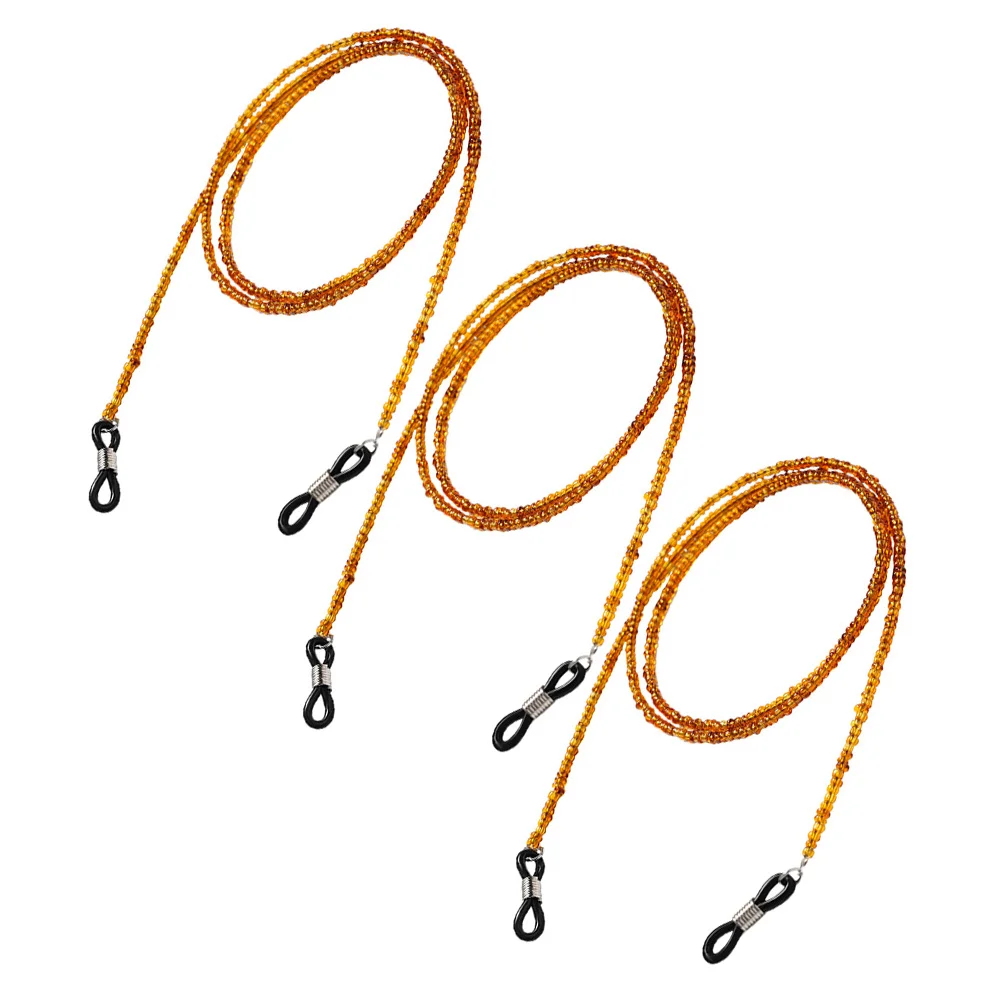 

3 Pcs Glasses Chain Eyeglasses Lanyard Beaded Necklaces Fixing Accessories Rope Holder Chains Ropes