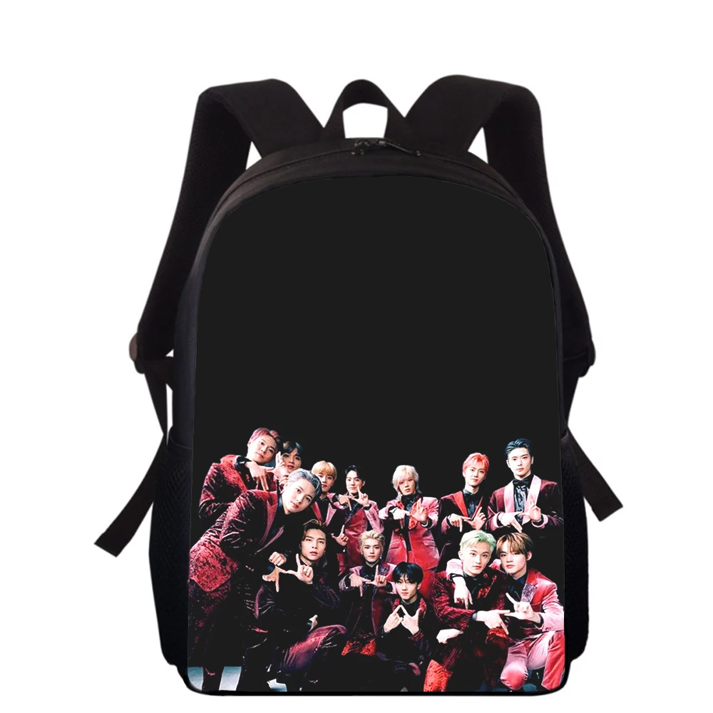 NCT 15” 3D Print Kids Backpack Primary School Bags for Boys Girls Back Pack Students School Book Bags