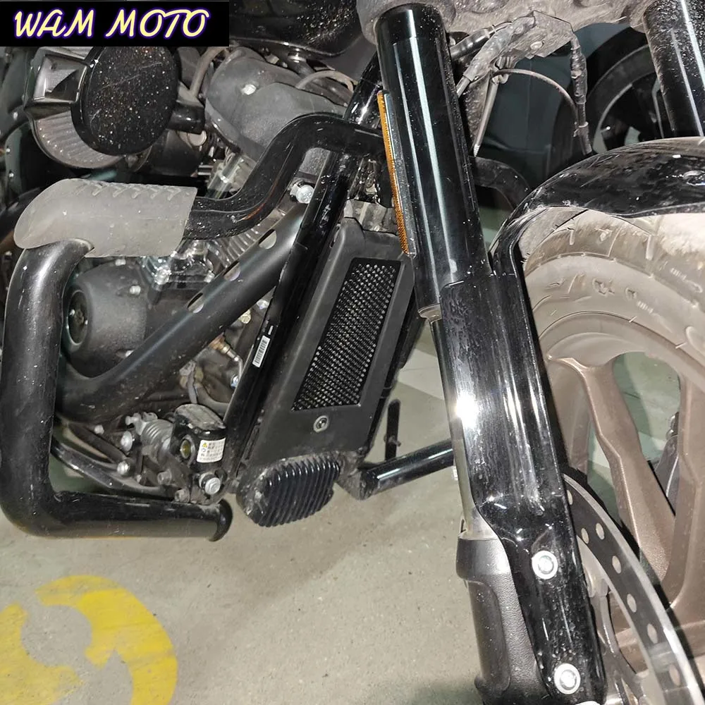 Фото Защитная решетка радиатора и маслоохладителя для Harley Softail FXST Slim FLSL Fat Boy 114 FXFBS FLFBS FLFB FXFB №3