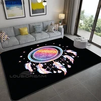 3d indian dreamcatcher pattern printed rug for living room bedroom yoga mat non slip wood floor area large fluffy square rug
